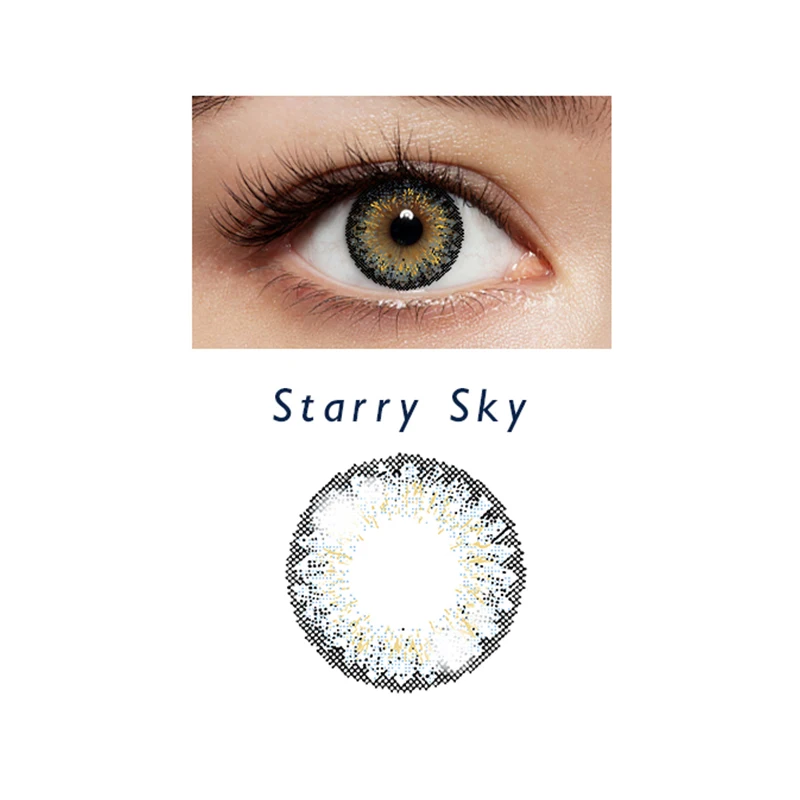 
Elliecoo Starry Sky wholesale blue soft contact lens half-yearly 