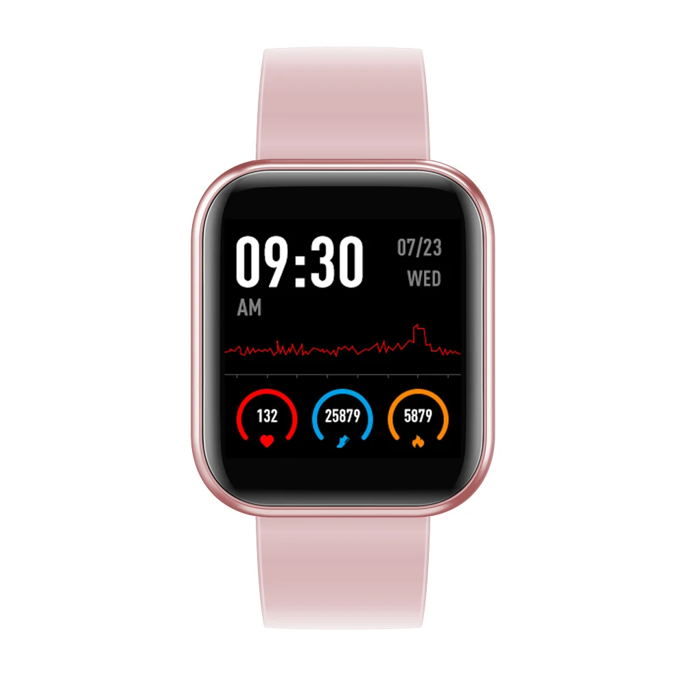 SMA V1 Health Care Smart Watch Mini 1.3-Inch Square Shape 7*24 Heart Rate Call Reminder Smart Watch