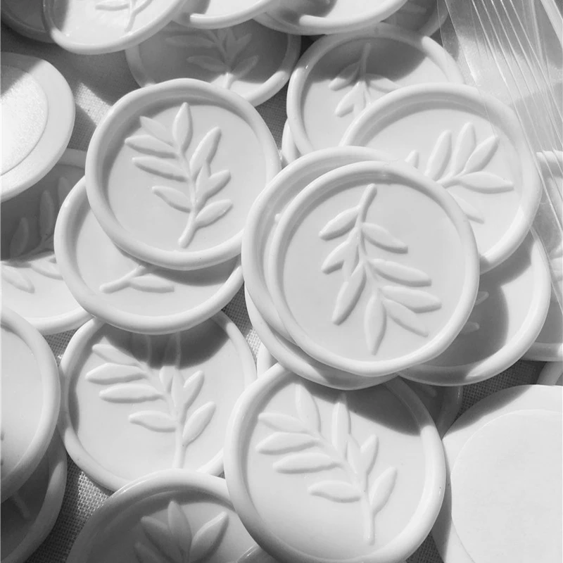 Luxury Self Adhesive Wax Stamp Stickers Envelope Label Rectangle Wax Sticker 3D Embossed Custom Wedding Wax Seal Sticker