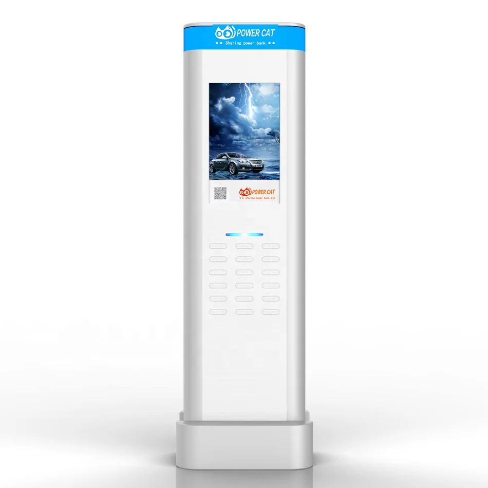 Unique product to sell Cell phone locker charging station shared power bank rental station with built-in cables