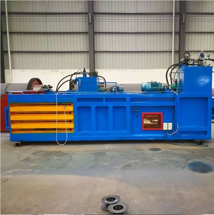 Cardboard Baling Press Machine Horizontal Automatic Bale Strapping Hay And Straw Paper Baler Machine