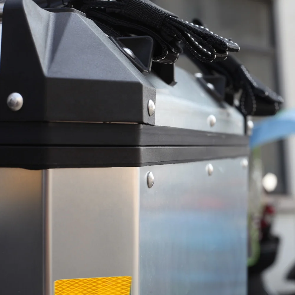 
41L motorcycle pannier case aluminium side case silver for adventure 