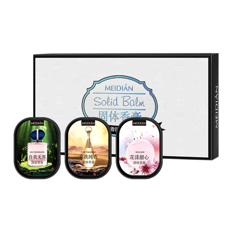 Charm Point Fragrance Flower Season Solid Fragrance Gift Box Portable Perfume Pseudo Body Fragrance Car Aratherapy Lasting