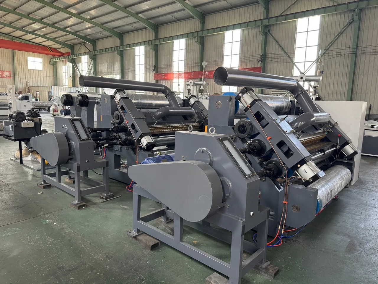 1200-1800mm Corrugated Machine Single Facer For Corrugated Cardboard Production Line
