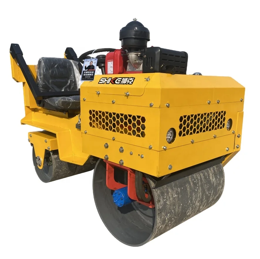 walking hydraulic twin steel drum road roller 1 ton roller for sale hand roller compactor