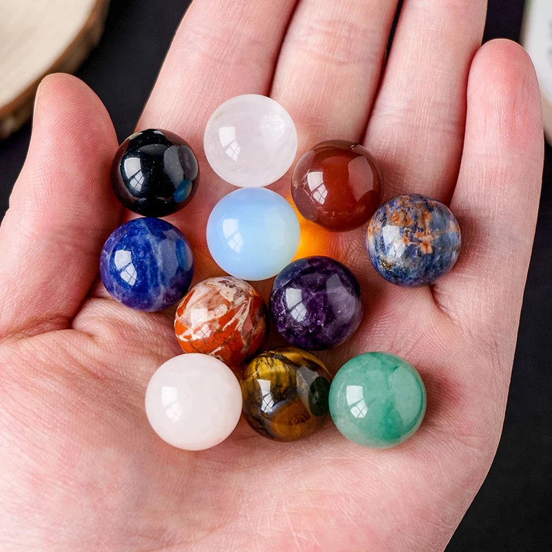Wholesale 16mm polished fengshui healing stones rose quartz balls mini crystal spheres