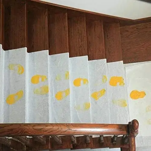 Self adhesive painter felt temporary floor protection  carpet