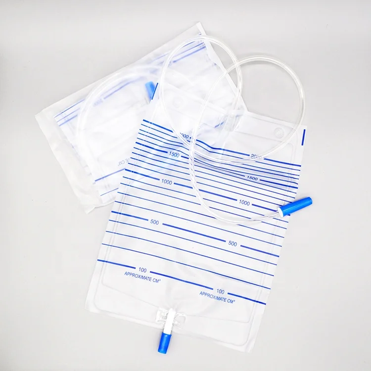 Good Supplier Medical Consumable For Elderly Male Disposable Drainage System Collection Urine bag