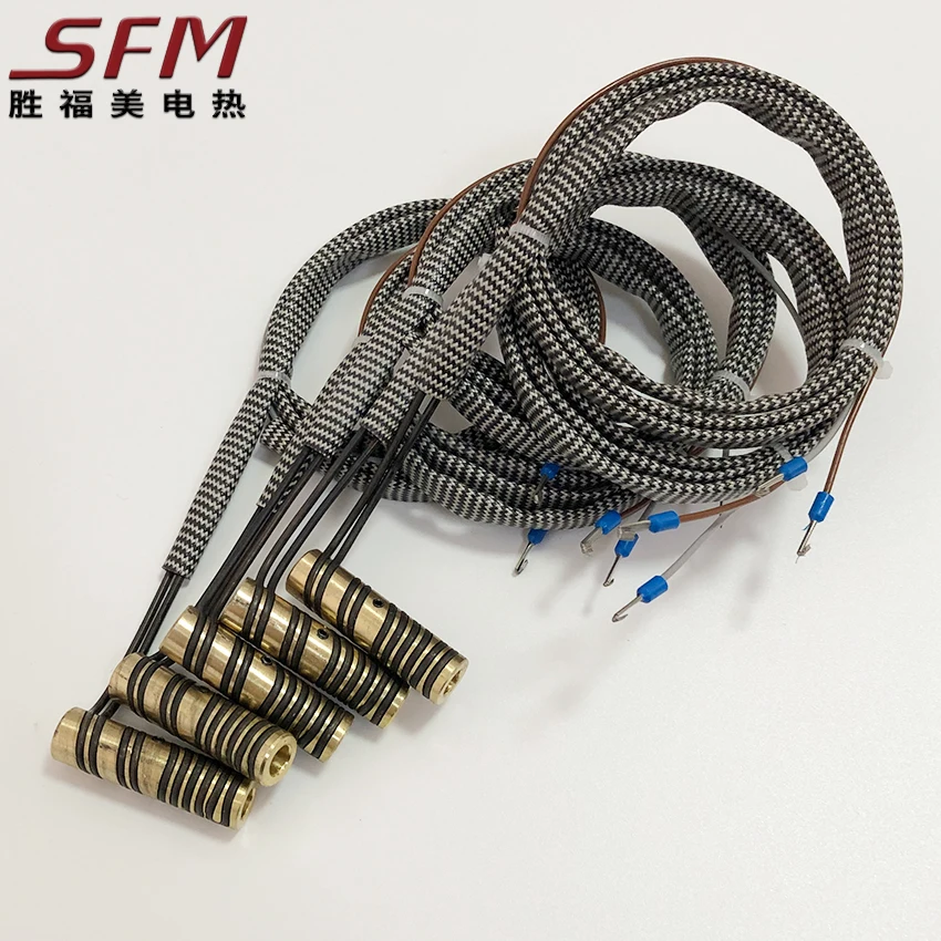 SFM 220v Electric Brass Band Heaters Brass Coil Heater Hot Runner Electric Spring Coiled Brass Nozzle Band Heaters
