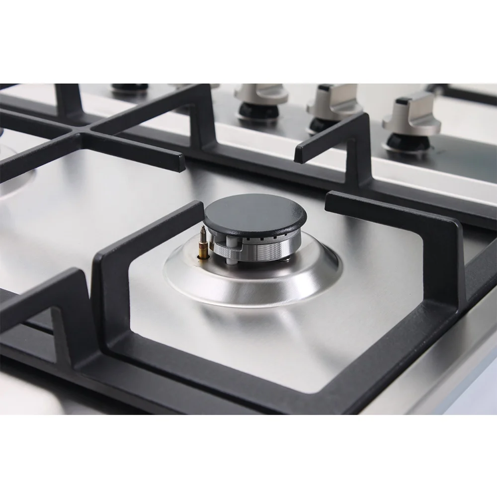 Газовая плита Xunda с духовкой, 6 горелок, газовые плиты из нержавеющей стали с духовкой и грилем