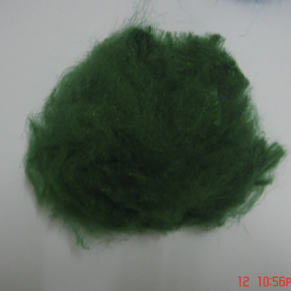 
pp staple fiber green color Non-Woven Fabric 