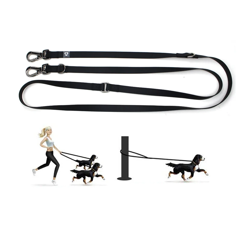 Multifunctional Eco-friendly Double Heads Waterproof Pvc Tpu Pet Dog Leash
