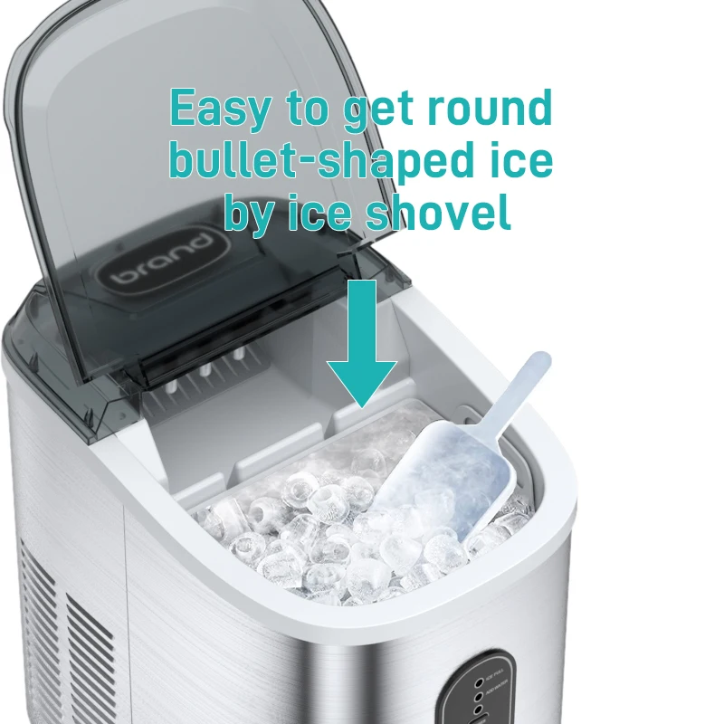  Portable Electric 110v/220v Automatic Stainless Steel Housing Ball Ice Maker Making