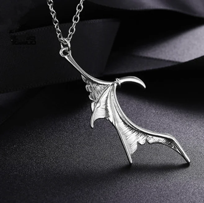 Gothic Devil Wings Necklace Retro Punk Batheart Alloy Pendant Couple Necklace