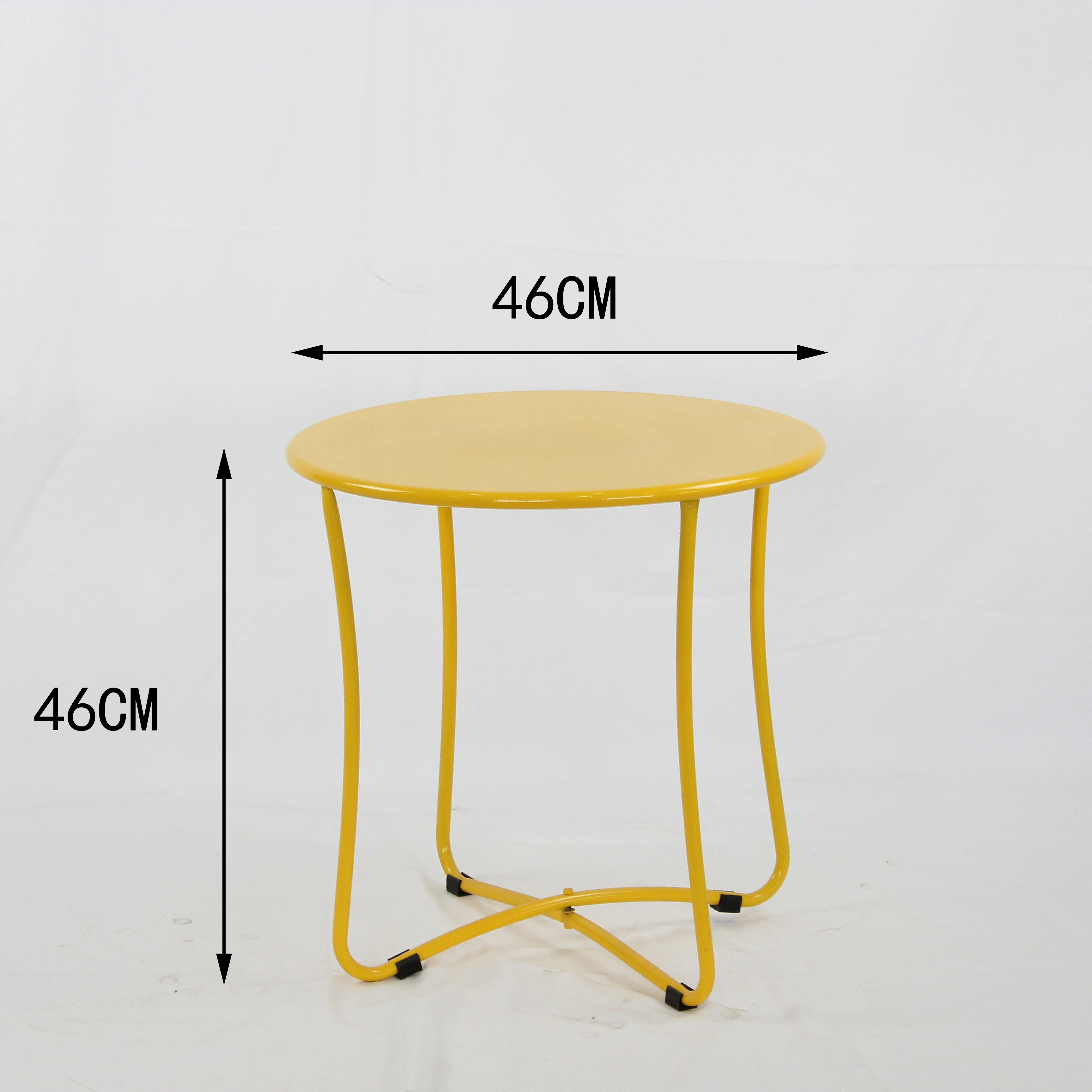 2022 fashionable hot Modern living room cross leg metal coffee Table with round surface