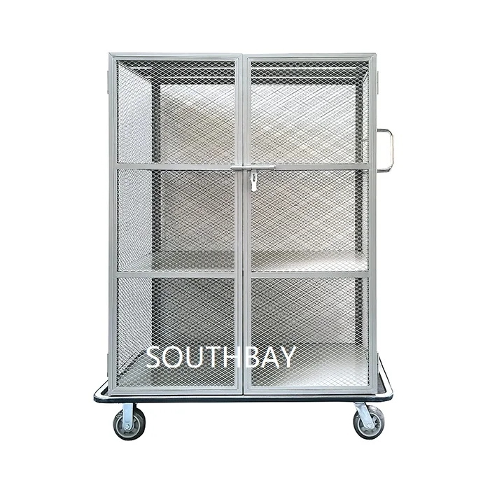 Hotel & Restaurant Supplies Steel Linen Cage Trolley
