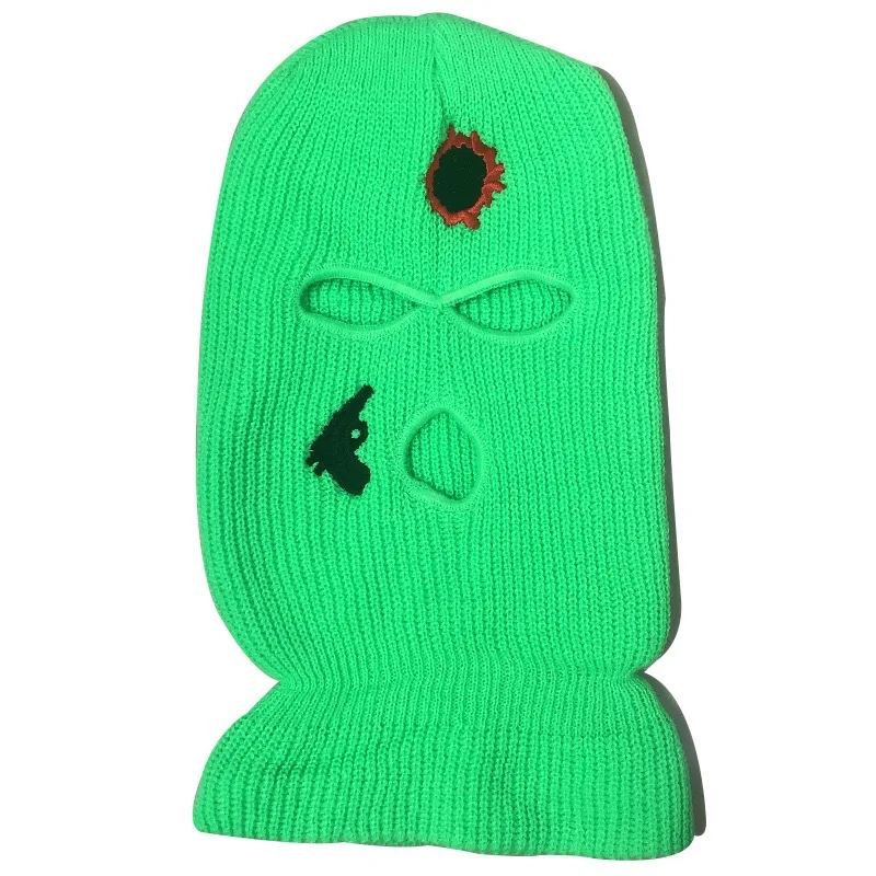 Wholesale Personalized Embroidery Full Face Cover 3 Holes CS Bandit Knitted Hats Balaclava Ski M asks