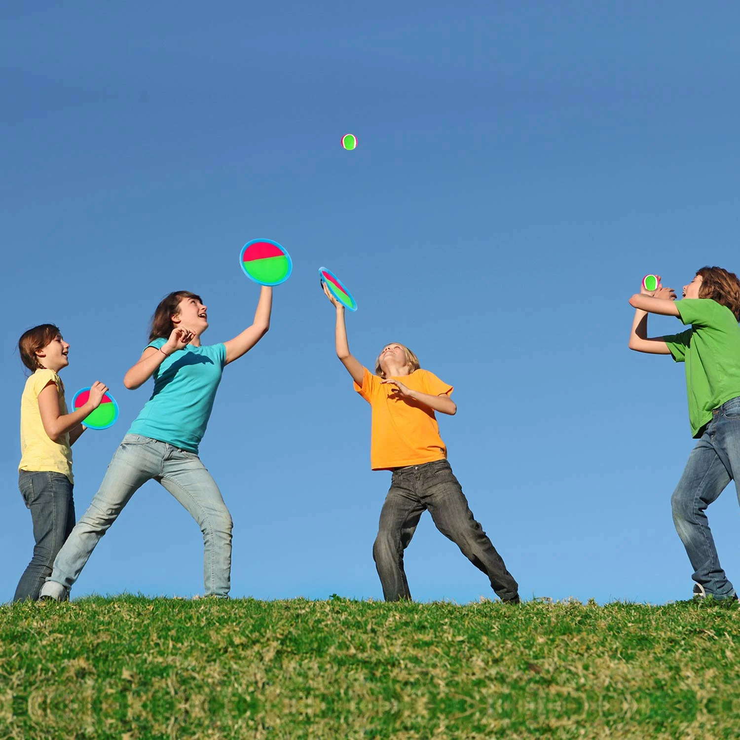 Outdoor Backyard Toss And Catch Ball Game Set Toys For Kids Outdoor Toss Sticky Catch Ball Sticky Velcro Ball Catch Game