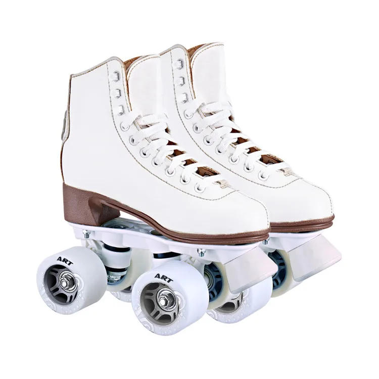 Custom Leather 4 Wheels Roller-Skate Shoes Boot Quad Roller Skate for Teen Children Kid Girl Boy Men Women Adult