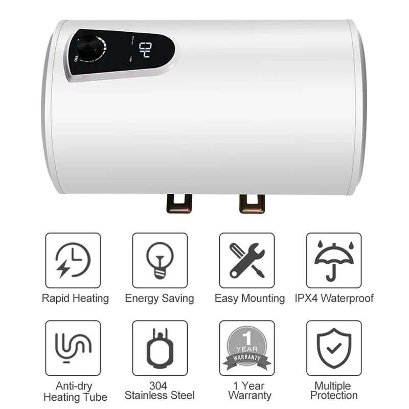 Hot Selling 2024  New Design Electric Water Heater Shower cylinder Good Quality storage electric water heater tank