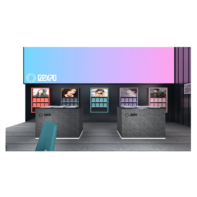 Izexpo Quick Setup Wooden 20x20 Trade Show Booth Display Custom Beauty Fair Island Modular Exhibition Booth Manufactures