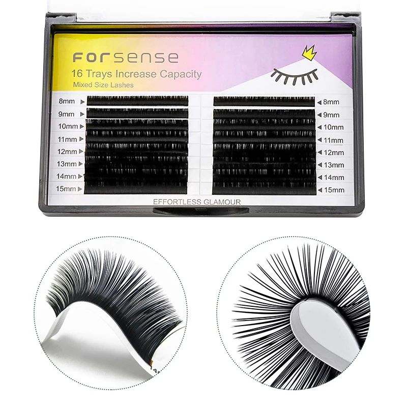 
vegan eye lashes 0.02 0.03 0.04 0.05 0.07mm volume cashmere black mega soft and very light mink eyelash extension 