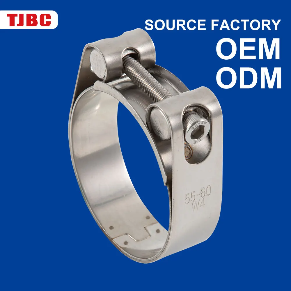 Single Bolt Double Bands Heavy Duty Safety Hose Clamp