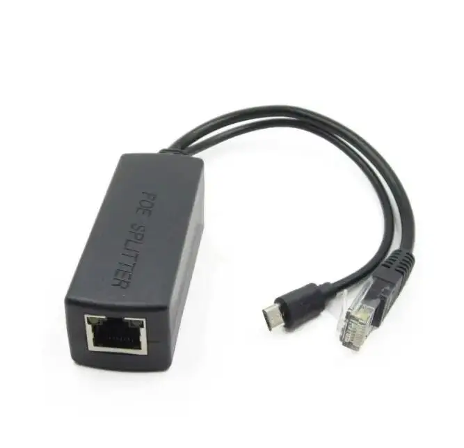 1000M Active 5V 2.4A PoE Splitter Adapter IEEE 802.3af Compliant Micro USB 48V to 5V/2.4A for IPC IP Camera and More