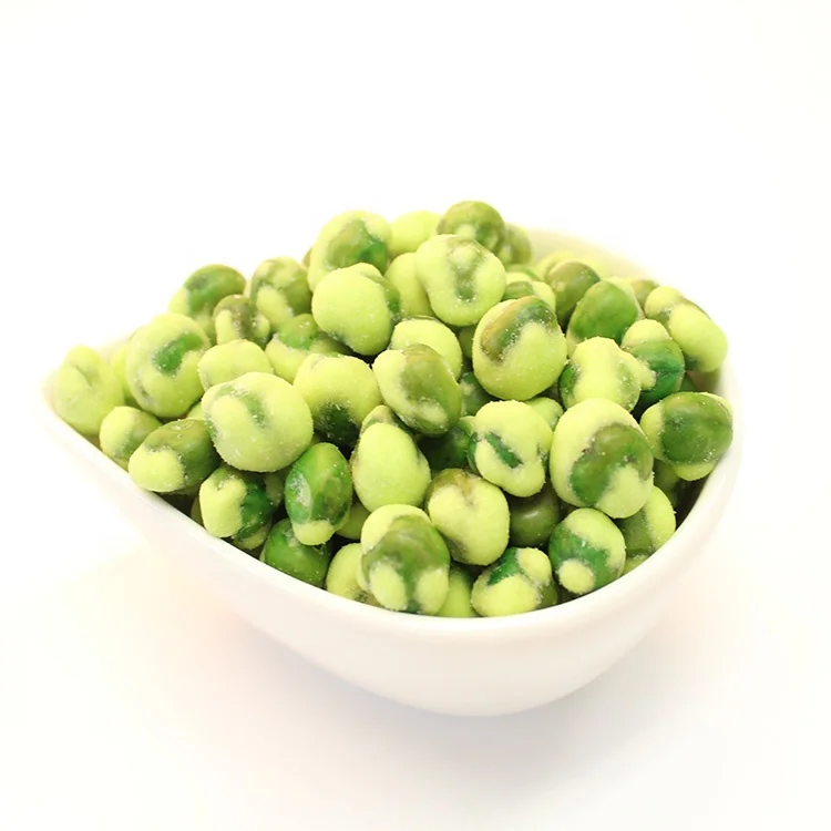 Coated roasted green peas sriracha flavor snack food