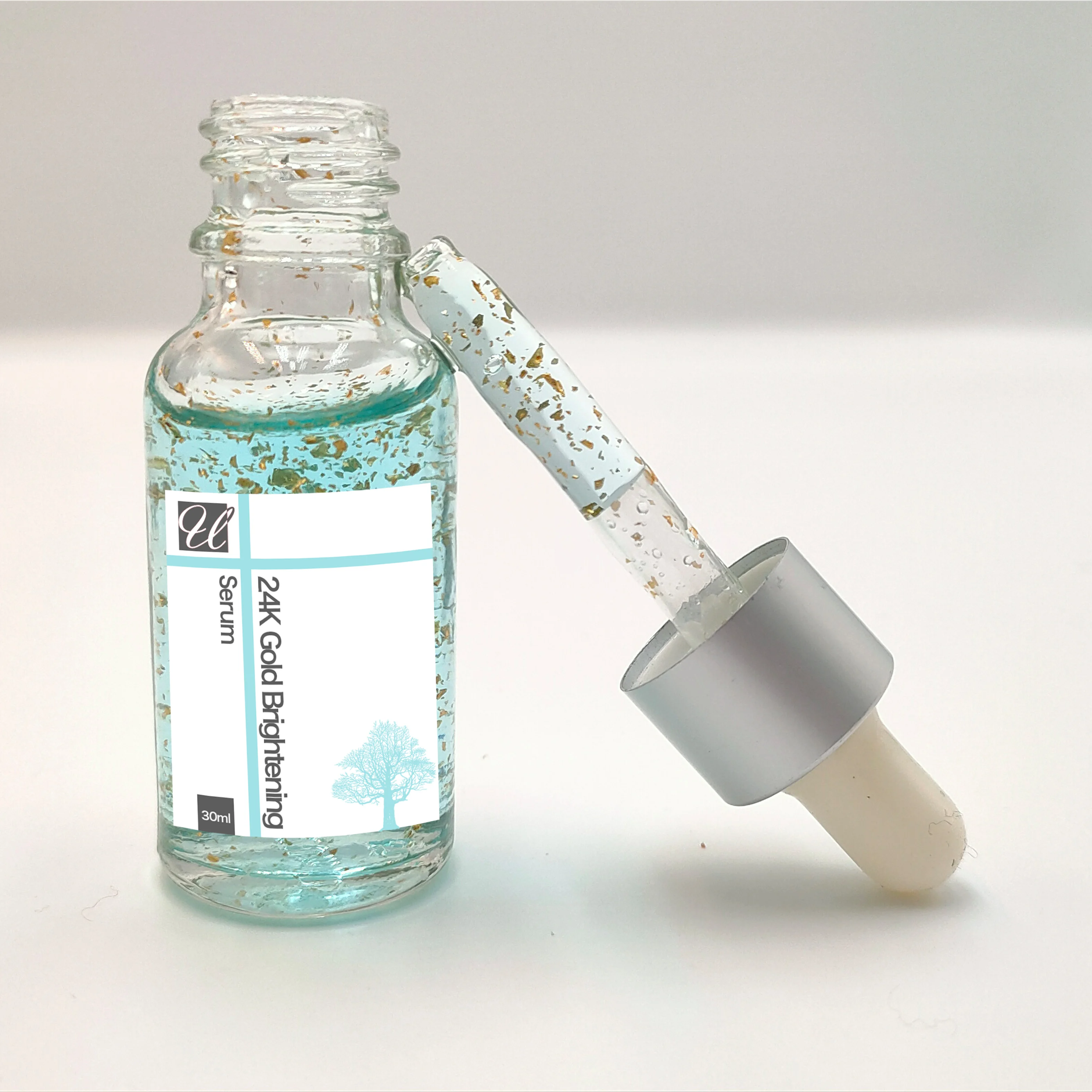 OEM/ODM  Natural 24k gold  Brightening Skin Care Face Serum Whitening Vitamin C blue copper peptide vegan face serum