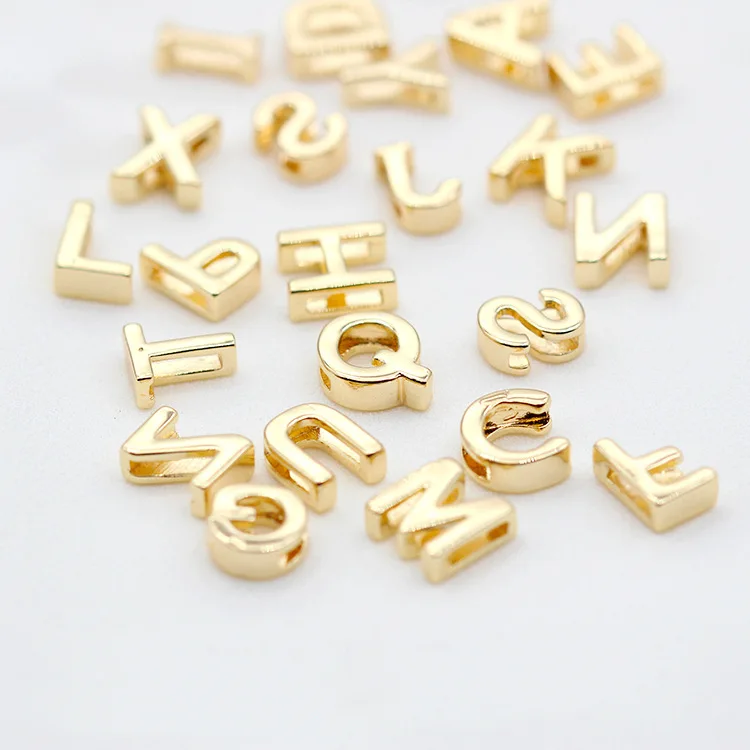 customized DIY letter necklace pendant small cute letter charms for jewelry making