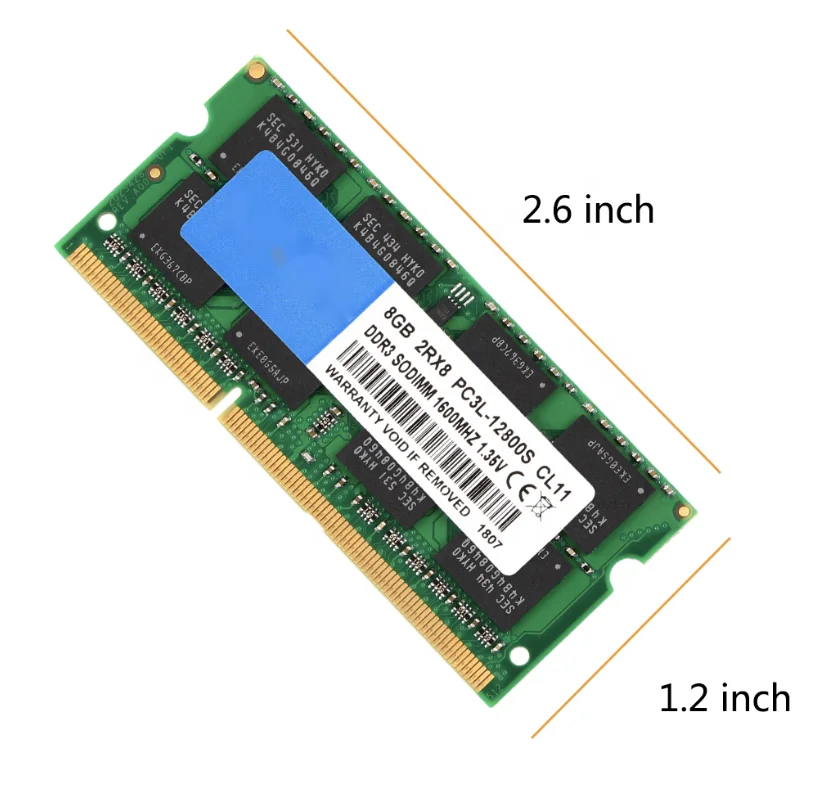 SODIMM PC3L 2RX8  8GB  Memoria ram  DDR3 8G  PC3L 1600MHZ  1.35V notebook 12800S laptop RAM support all motherboard