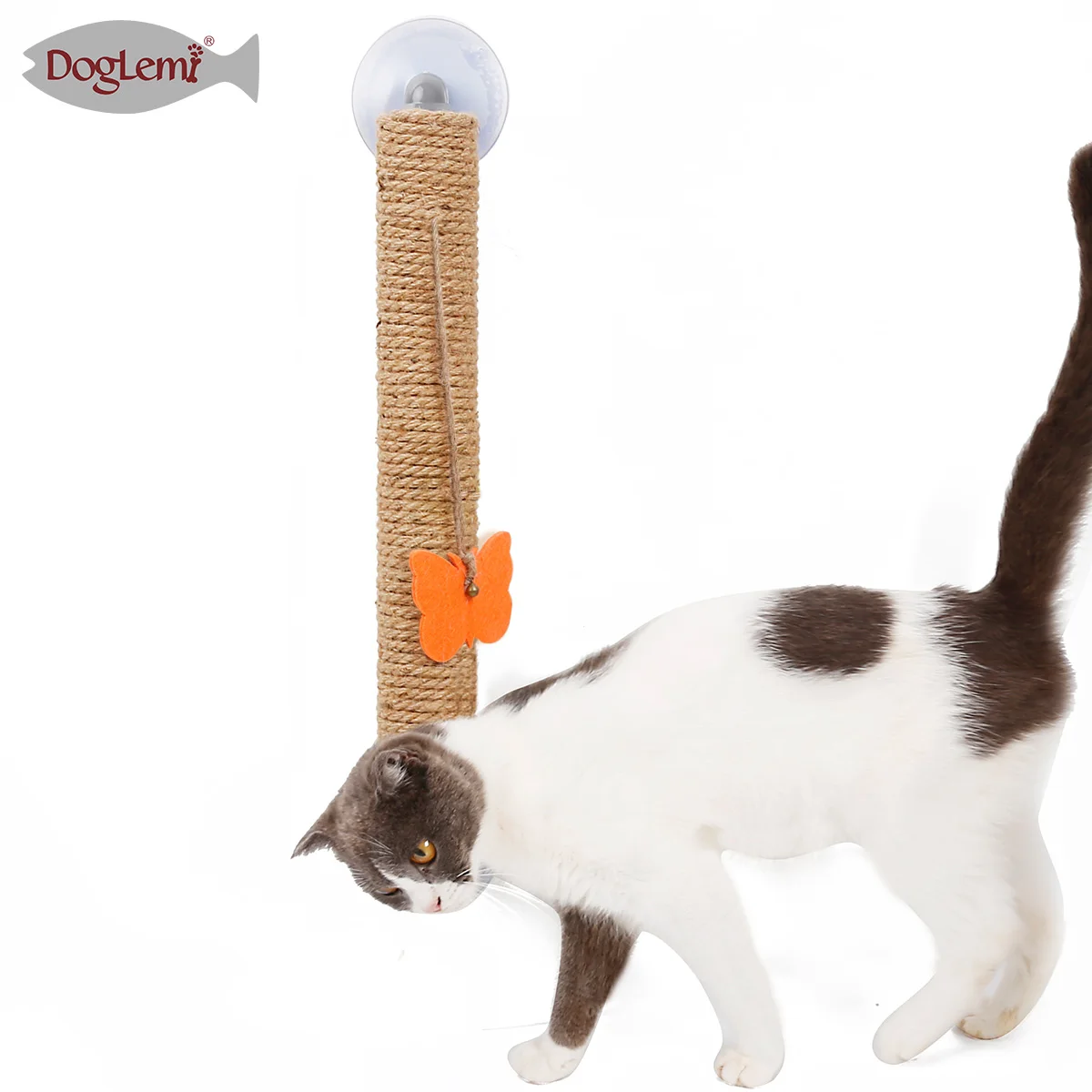 Cat Scratching Post Sucker Cat Toy Scratcher for Window or Wall