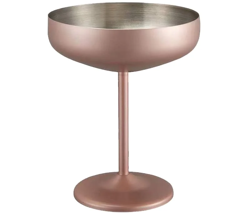 Bar drink ware 250ml stainless steel gold beer wine martell cup for restaurant