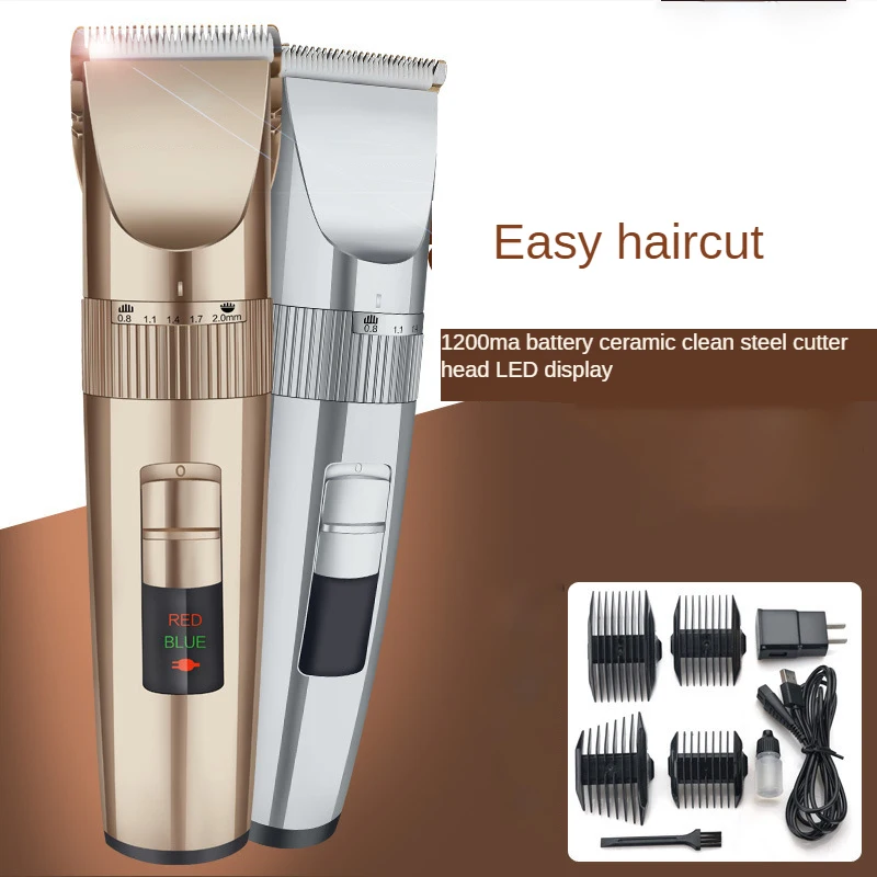 Mens Salon Barber Shop Personalized Cordless Zero Gapped Rechargeable Usb Lcd Hair Trimmers & Clippers