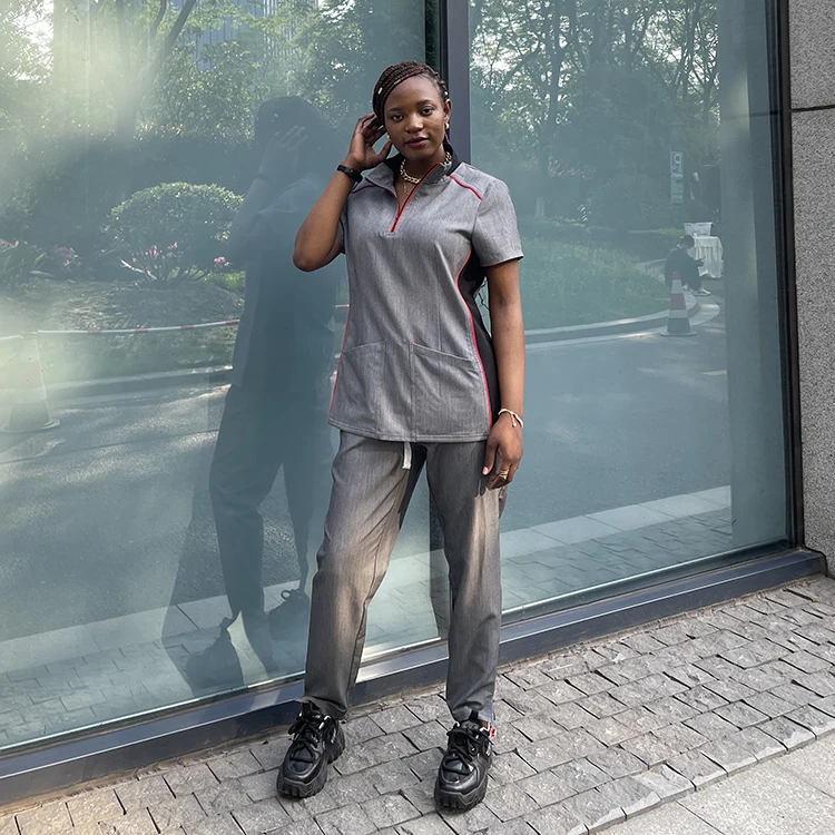 High Quality Hospital Uniforms Surgical Scrubs Sets Uniformes Medico Custom Fashionable Medical Nursing Scrubs Suits