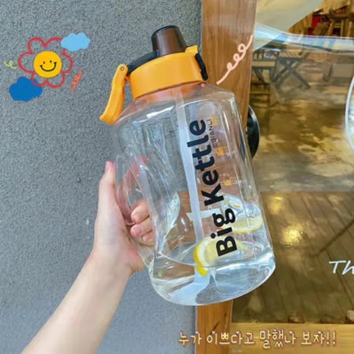 Чашка водная Мужская Спортивная, очень вместительная, 2 л, устойчивая к высоким температурам, с защитой от падения, для фитнеса и активного отдыха