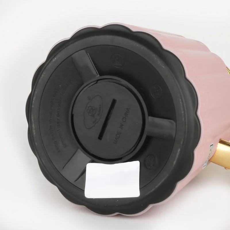 Turkish Style Sunny Shape Plastic BPA FREE pink gold 0.7 liter Glass Liner Flask Coffee & Tea sets