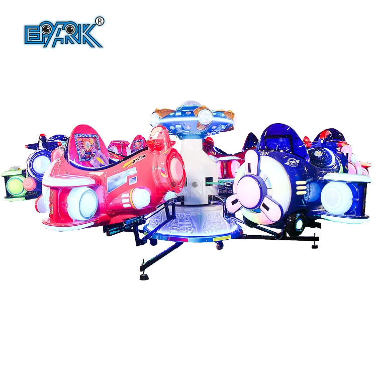 Amusement Park Kids Swing Chair 6 Seats Aircraft