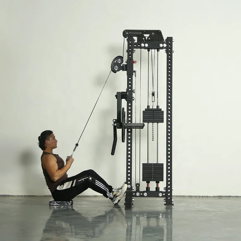 Home use Multi Functional Trainer  Weight REP 3mm steel tube Power Cage Single cable machine for club