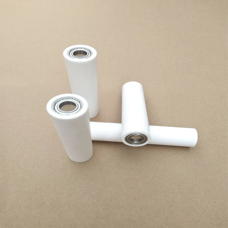 White POM Plastic  Roller With Wire Guide
