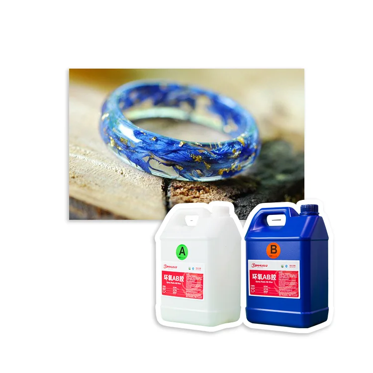 Glossy Hard Resin Bracelet Crafts 2 Part Liquid Crystalline Epoxy Resin for Making Bracelets & Crafts