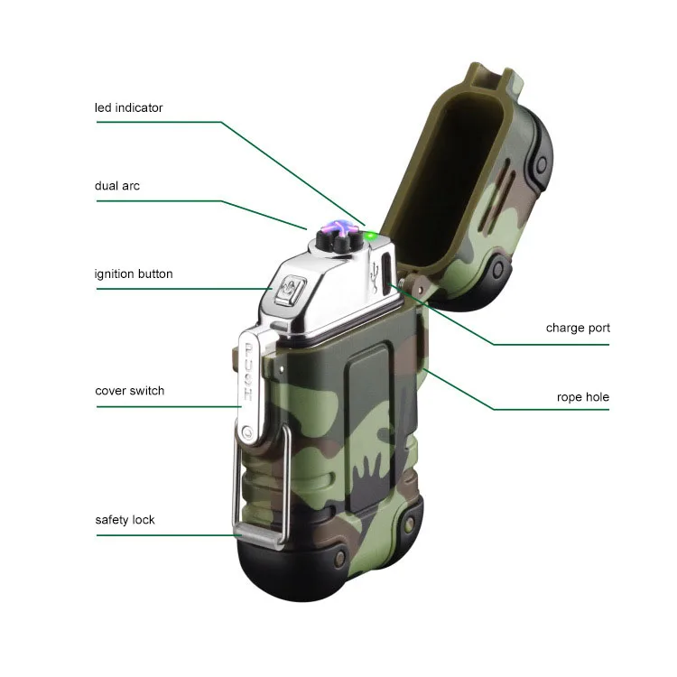 usb rechargeable electronic cigarette candle cigar plasma lighter for outdoor sport diving waterproof other smoking accessories