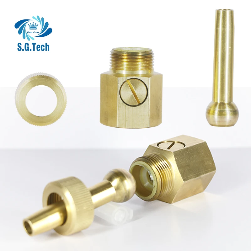 2023 Hot Sale Adjustable Direct Injection Fountain Nozzle Wholesale Copper Brass Fountain Nozzle