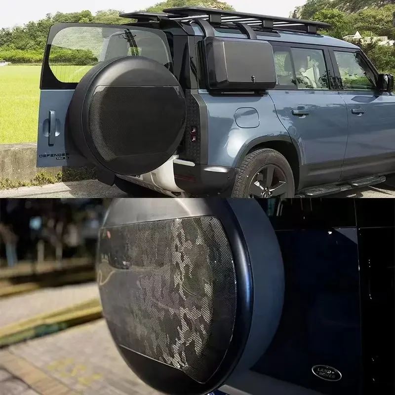 Новый дизайн крышка запасного колеса из углеродного волокна для Land Rover новая модель 2020 90 110