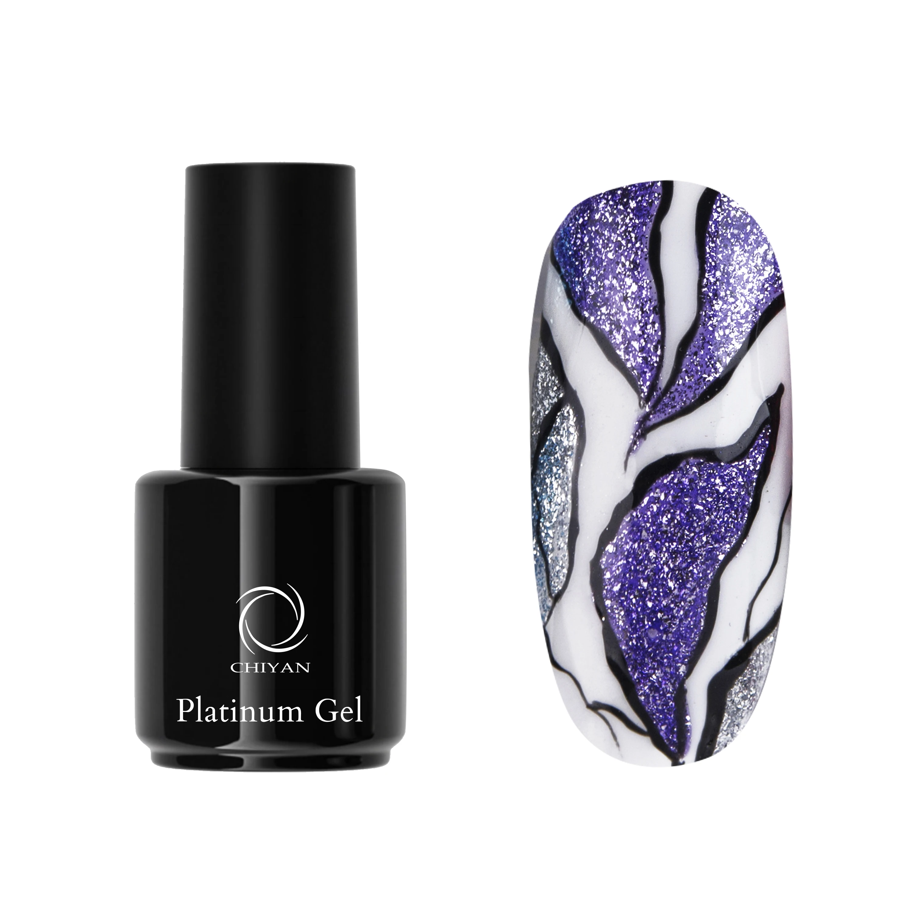 Chiyan professional private label custom logo platinum gel polish nail art Private Label 12 Colors Nail Art Gel Polish Kit Set