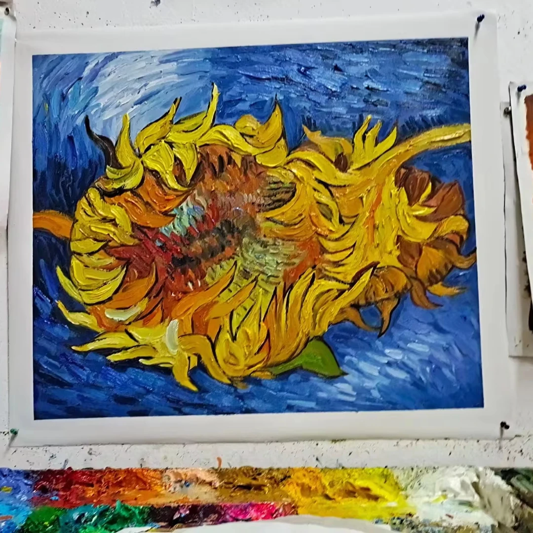 Handmade oil painting  flower oil painting customizable Wall art Home decoration painting flowers