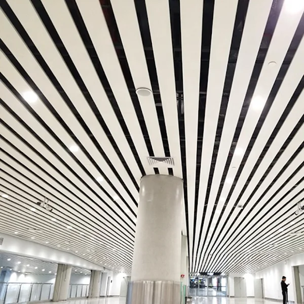 ACEBOND Strip Ceilings Suspended False Ceiling Excellent Corrosion Resistance Perforated Aluminum Rectangle Metal Modern