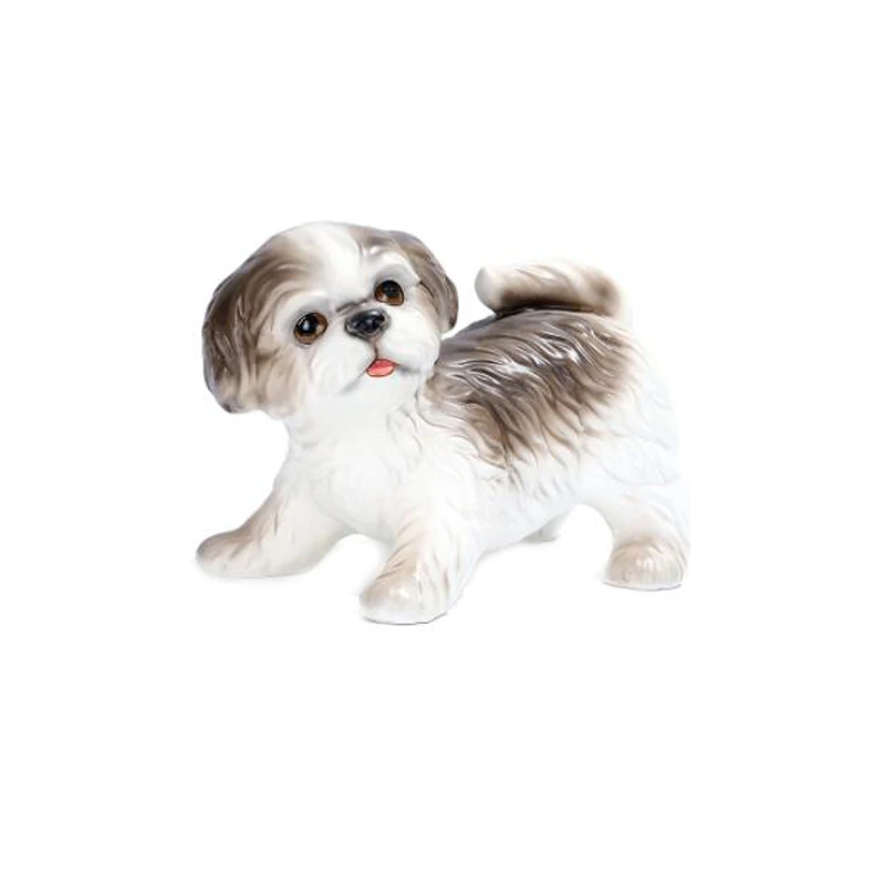 Cartoon dog sculpture decoration creative home office decoration pet animal statue