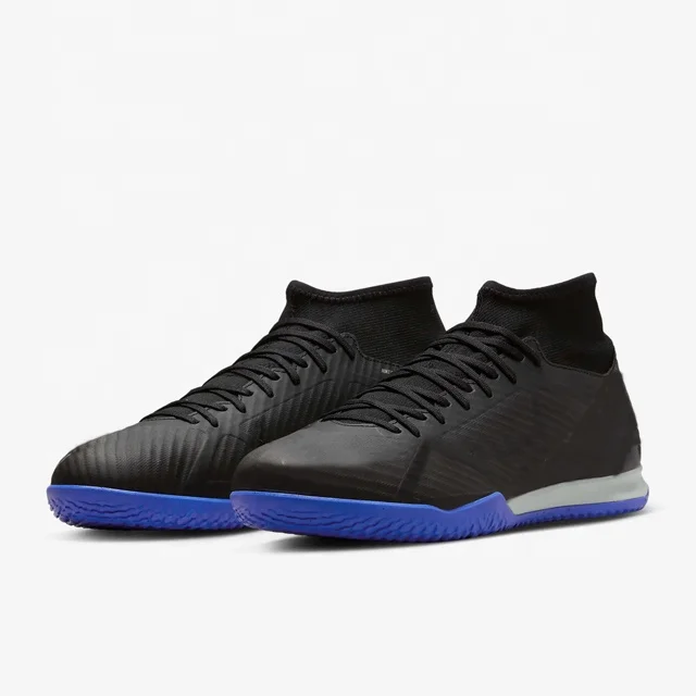 SMD custom high top black football boots soccer indoor shoes